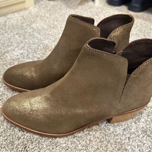 Garnet Hill Gold Metallic Ankle boots